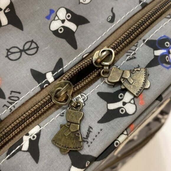 Qzcai Garden Grey Backpack with dogs - Picture 7 of 12